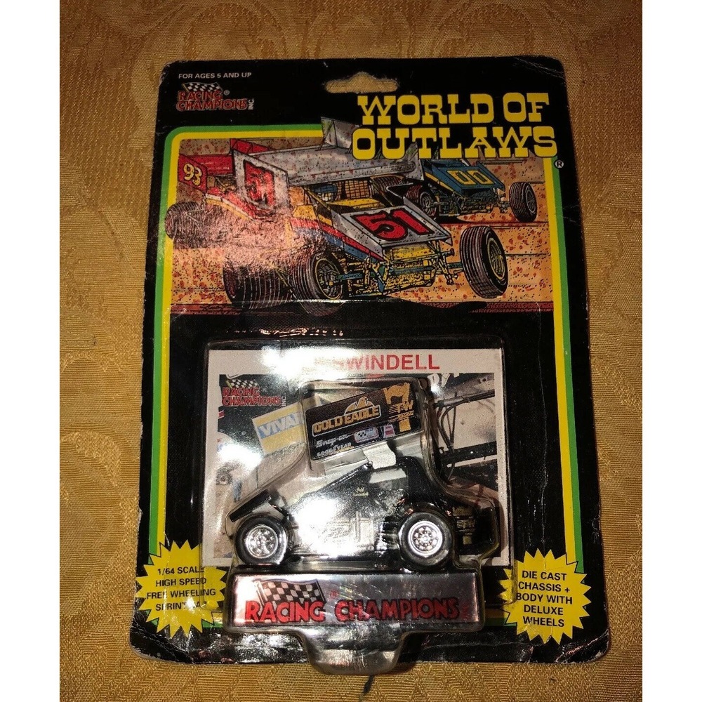 New RACING CHAMPIONS WORLD OF‎ OUTLAWS  JEFF SWINDELL #7 GOLD EAGLE 1/64 Scale